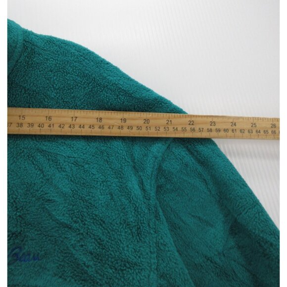 VINTAGE LL Bean Jacket XL Teal Fleece 90s Hiking Full Zip Coat - Picture 7 of 13